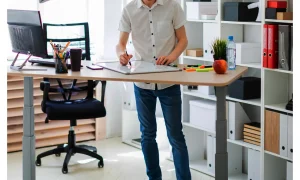 Photo by madisonliquidators.com - Balance Board Under Desk Footrest: Dual-Purpose Sitting and Standing Tool
