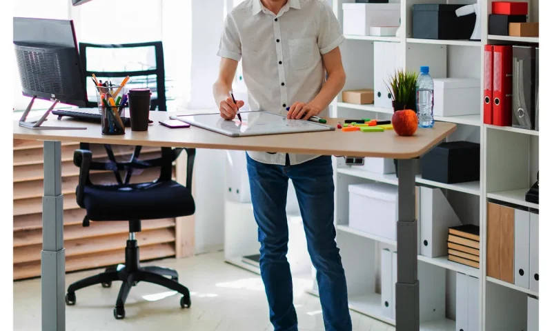 Photo by madisonliquidators.com - Balance Board Under Desk Footrest: Dual-Purpose Sitting and Standing Tool