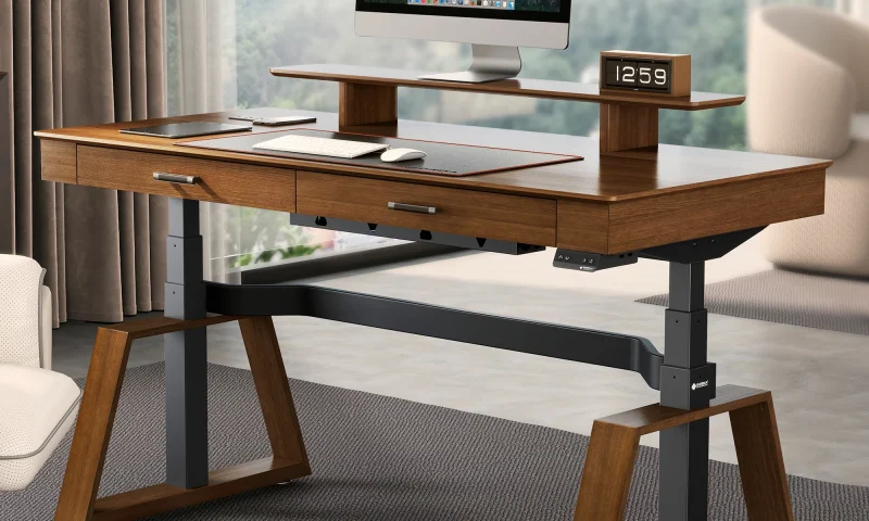 Photo by eurekaergonomic.com - Best Standing Desk Height for Typing Without Shoulder Strain