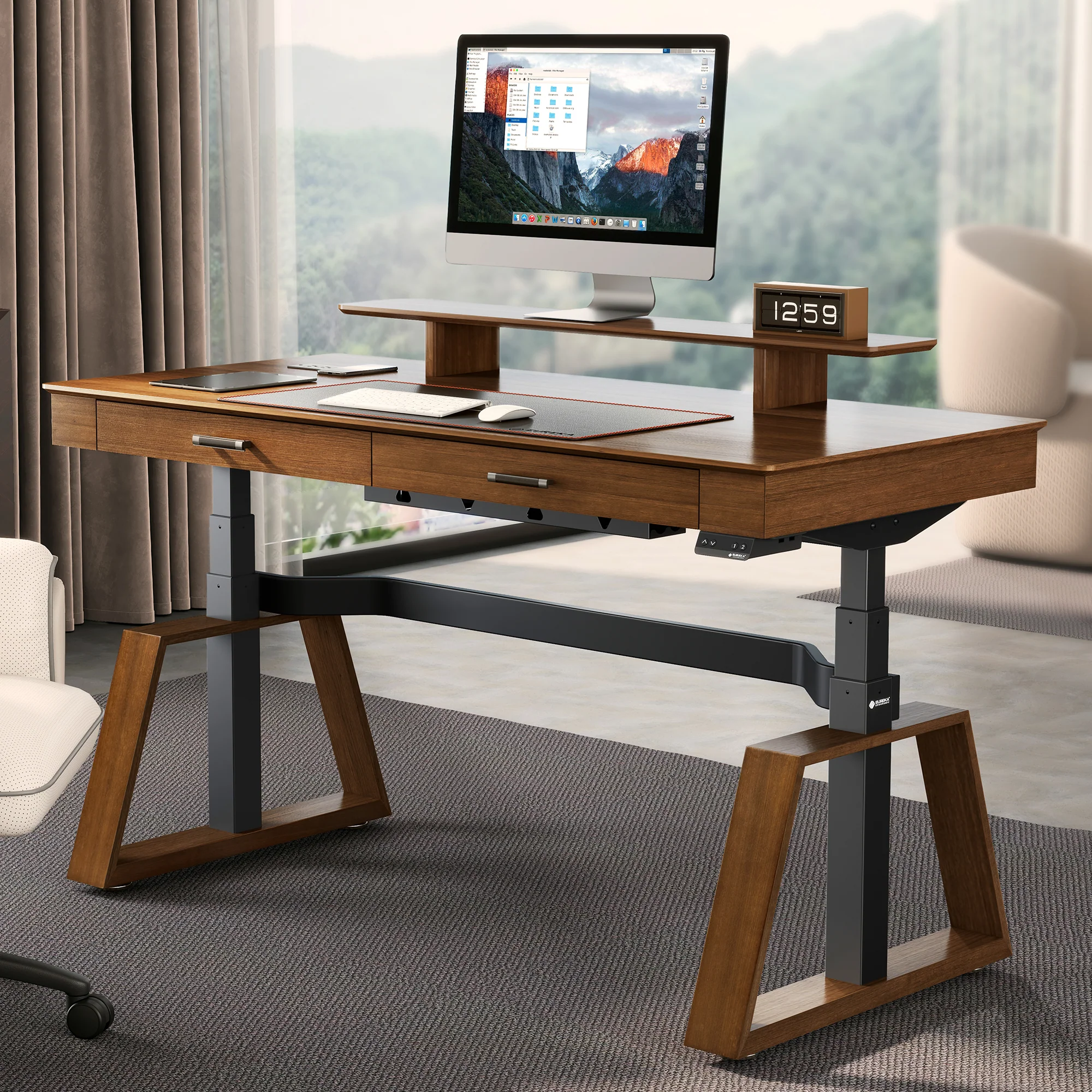 Photo by eurekaergonomic.com - Best Standing Desk Height for Typing Without Shoulder Strain