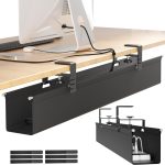 Photo by amazon.ca - Cable Management Tray for Electric Standing Desks: Setup Guide