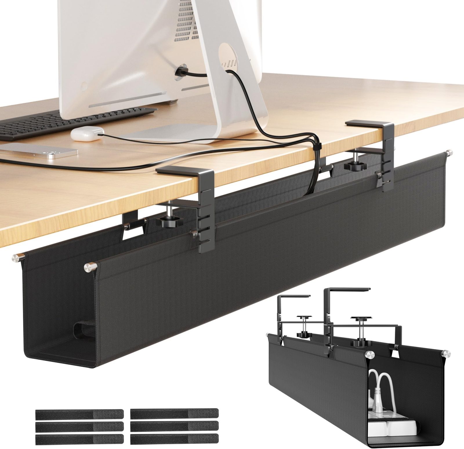 Photo by amazon.ca - Cable Management Tray for Electric Standing Desks: Setup Guide