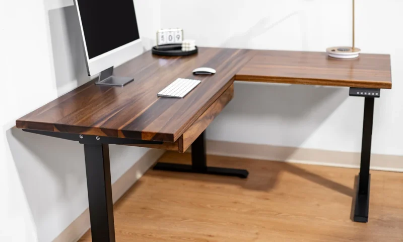Photo by etsy.com - Corner L-Shaped Electric Standing Desk: Best Layouts for Productivity