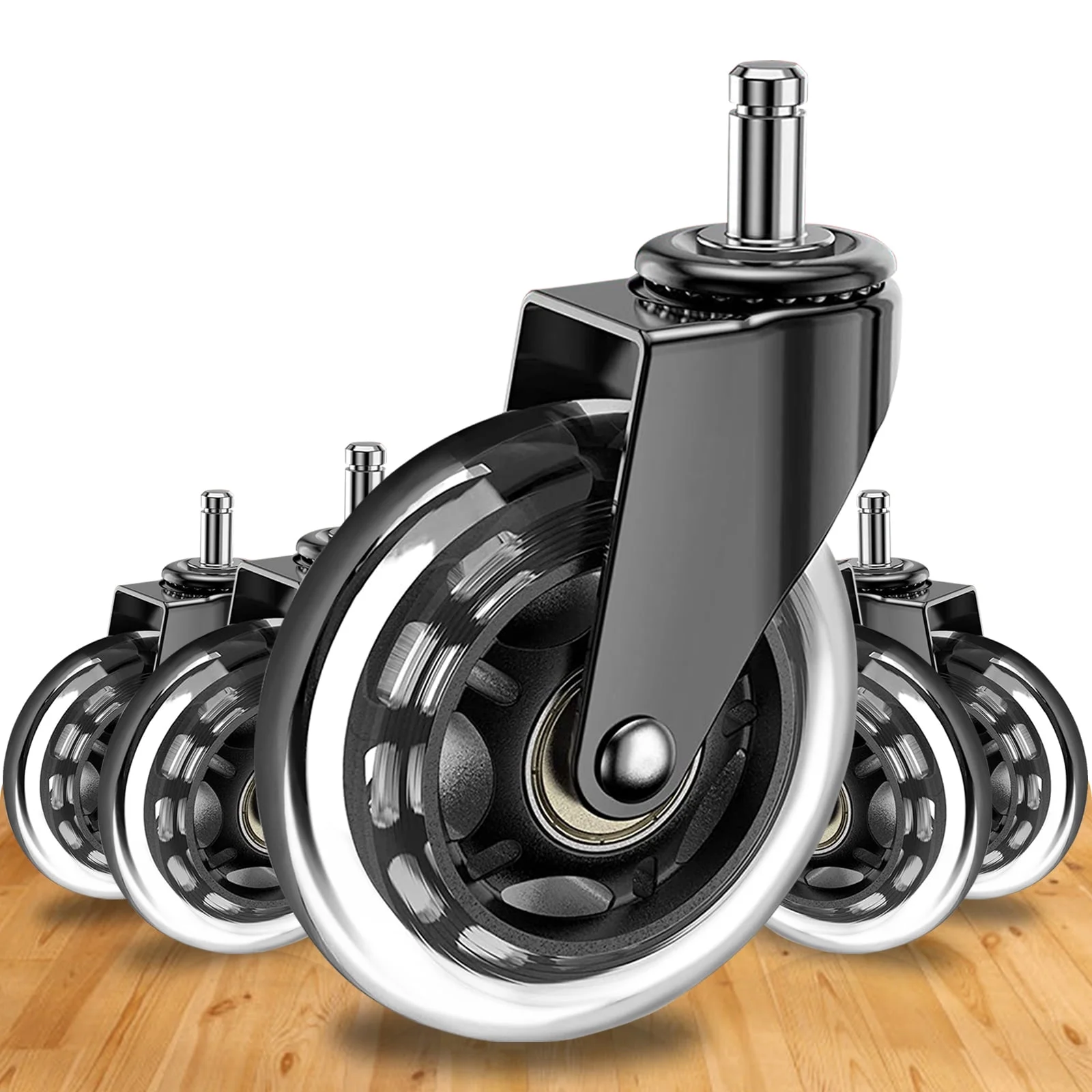 Photo by walmart.com - Ergonomic Office Chair Caster Wheels: Rollerblade Wheels for Hardwood Floors