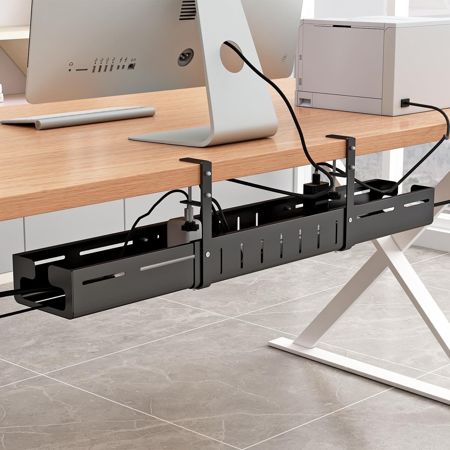 How to Hide Wires on an Electric Standing Desk That Moves Constantly